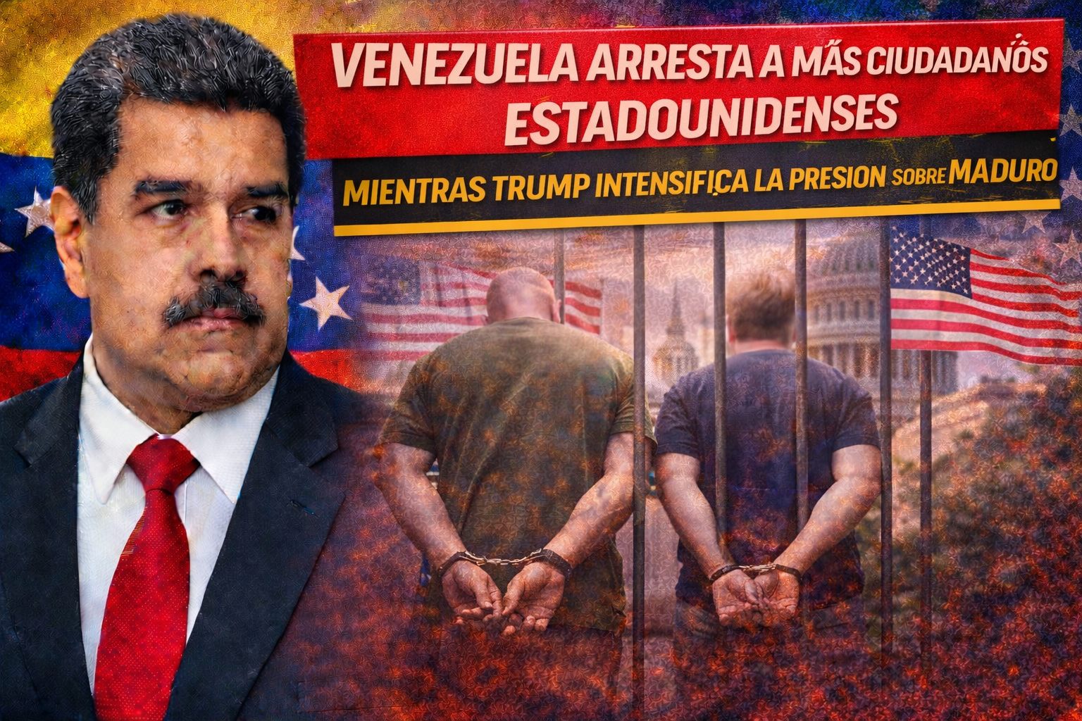 Venezuela arresta a más ciudadanos estadounidenses mientras Trump intensifica la presión sobre Maduro