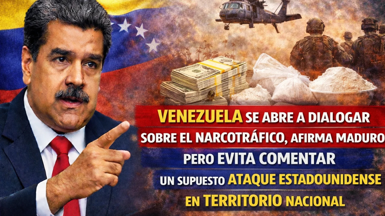 Venezuela se abre a dialogar sobre el narcotráfico, afirma Maduro, pero evita comentar un supuesto ataque estadounidense en territorio nacional
