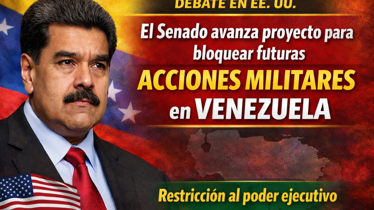 El Senado avanza proyecto para bloquear futuras acciones militares en Venezuela