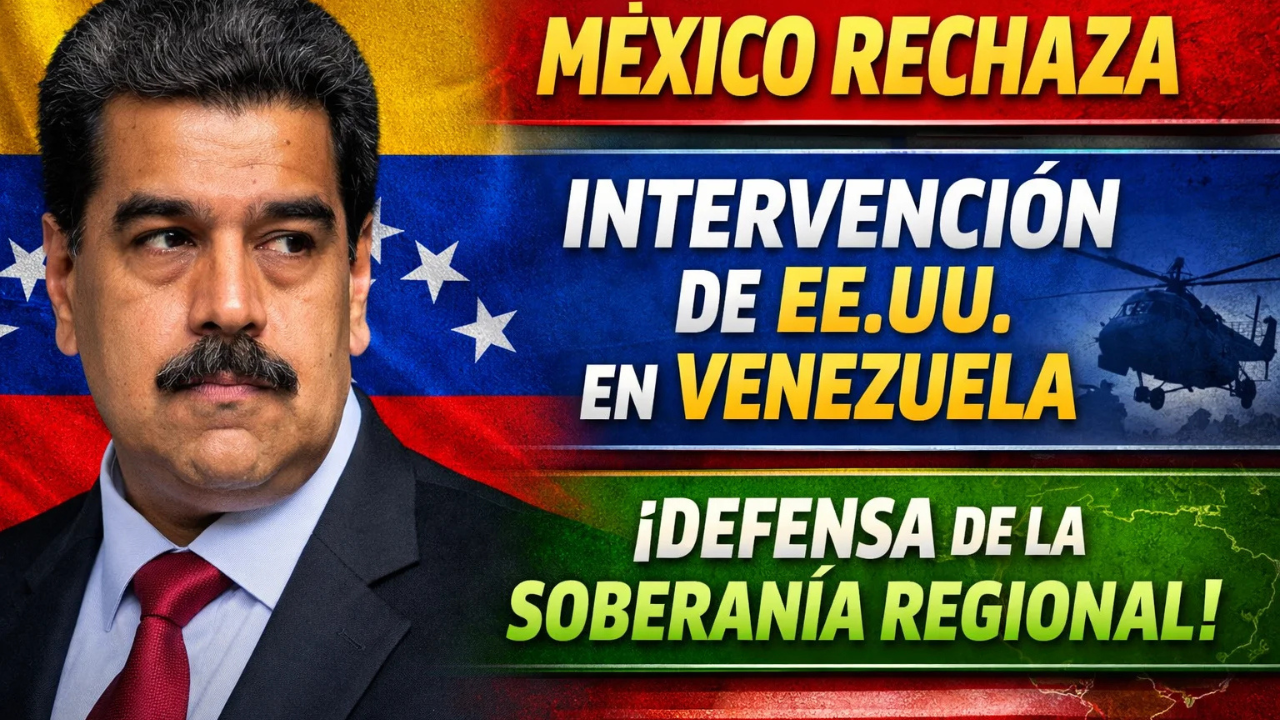México rechaza cualquier intervención de Estados Unidos en Venezuela y reafirma su soberanía regional